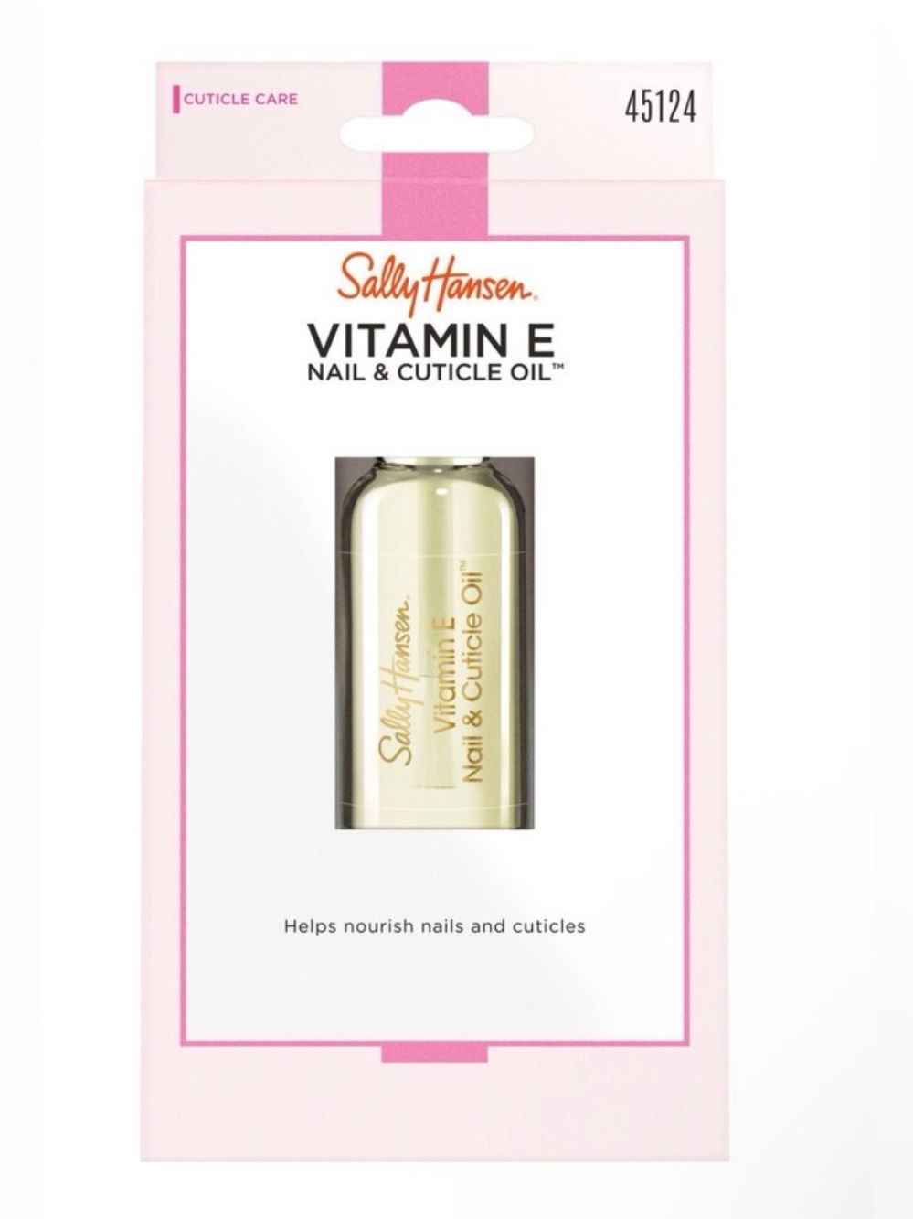 Nwt- sally Hansen - Vitamin E Nail & Cuticle Oil - Pink Packaging